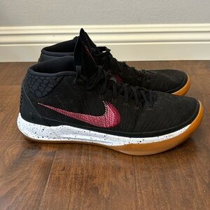 Nike Kobe AD Mid Lunarlon Shoes Black Sail Gum Light Brown Mens 12 922482-006